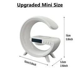 Multifunction Wireless Charger Pad Stand Speaker TF RGB Night Light 15W Fast Charging Station for iPhone Samsung Xiaomi Huawei