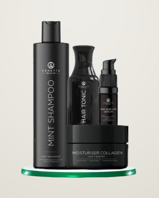 Jumbo Complete Set - 300ml Mint Shampoo, 150ml Hair Collagen, 100ml Hair Tonic, 20ml Hair Perfume Serum_0
