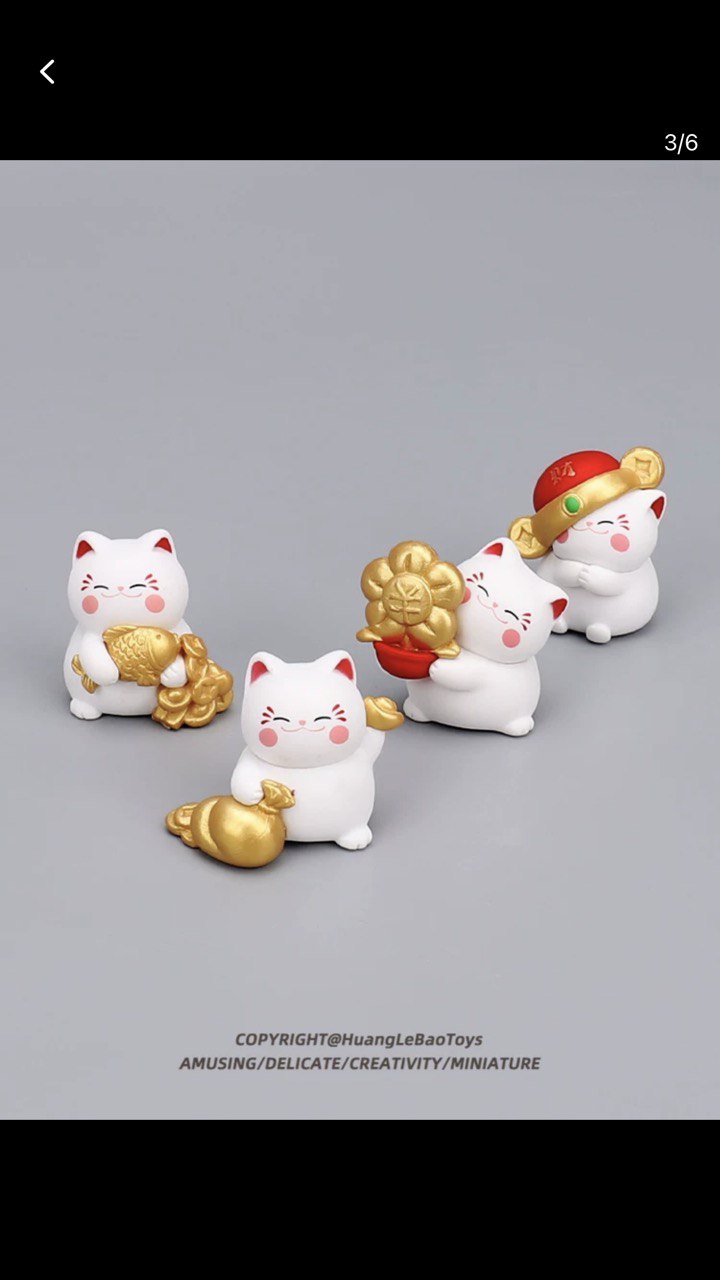 Cute Lucky Cat Mini Creative Miniature