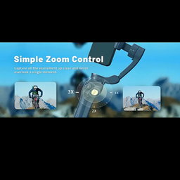 COMITOK L7C smart 3-Axis handheld gimbal with wireless,gesture control & build-in fill light-perfect for smooth videos,live streaming & vlogging