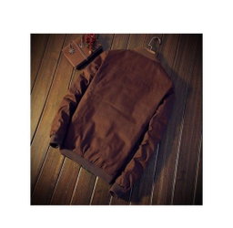 Homme  Vestes  Manteaux  Denim  Léger  Slim  Casual  Bomber  Brown  Marque  