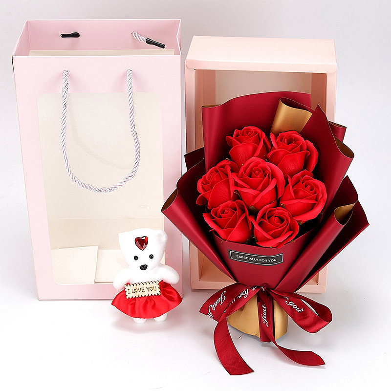 Bouquet de Roses et Ourson _0