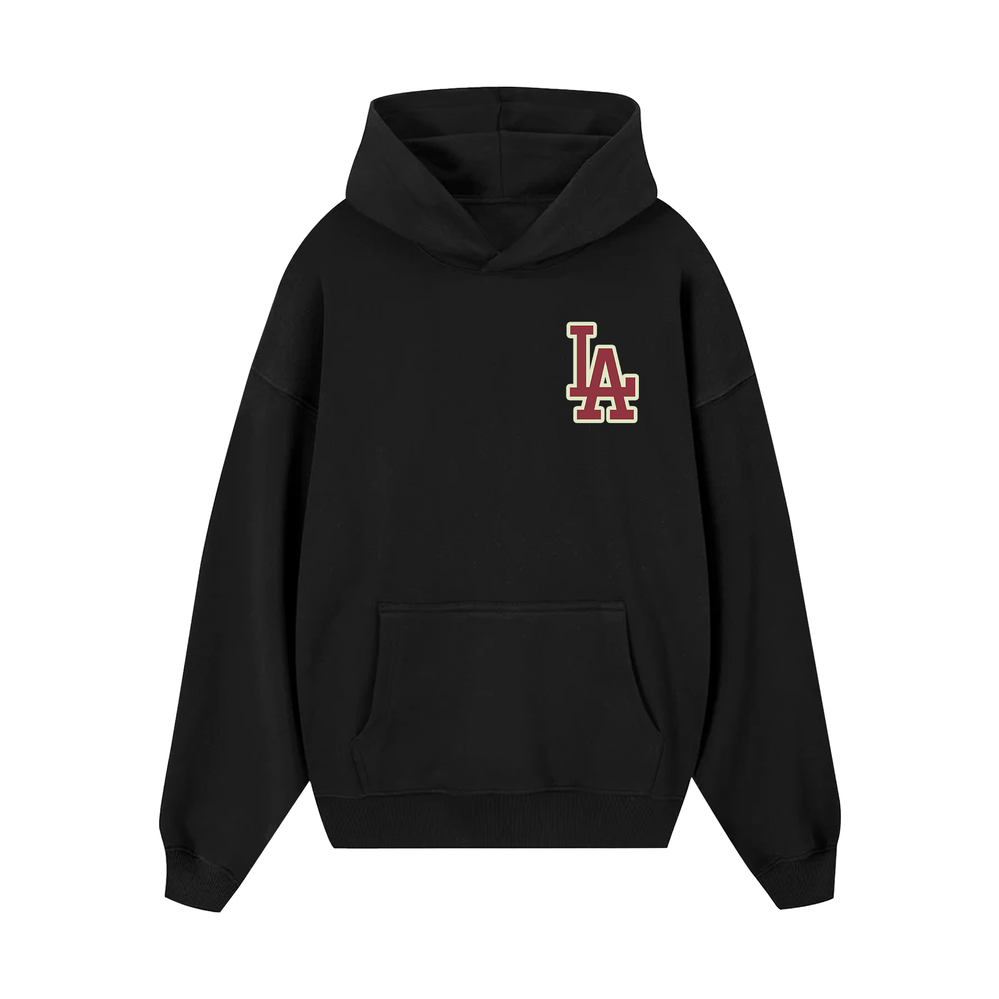 MLB Los Angeles Dodgers Logo Red Hoodie_0