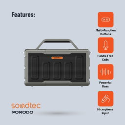 Porodo Soundtec Surge 2.2 Channel Party Speaker - Black