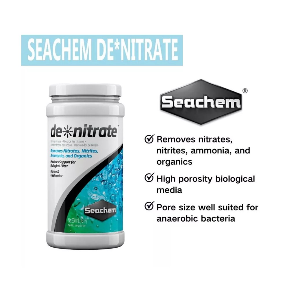 Seachem de*nitrate DeNitrate De Nitrate Filtration Removes nitrates, nitrites, ammonia and organics ( 100ml / 250ml / 1000ml )_1