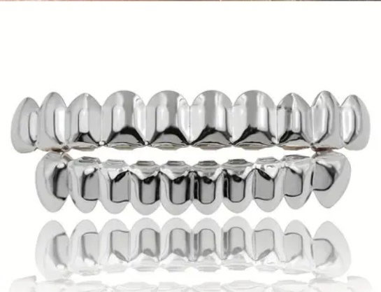 Siver #Full set grillz_0