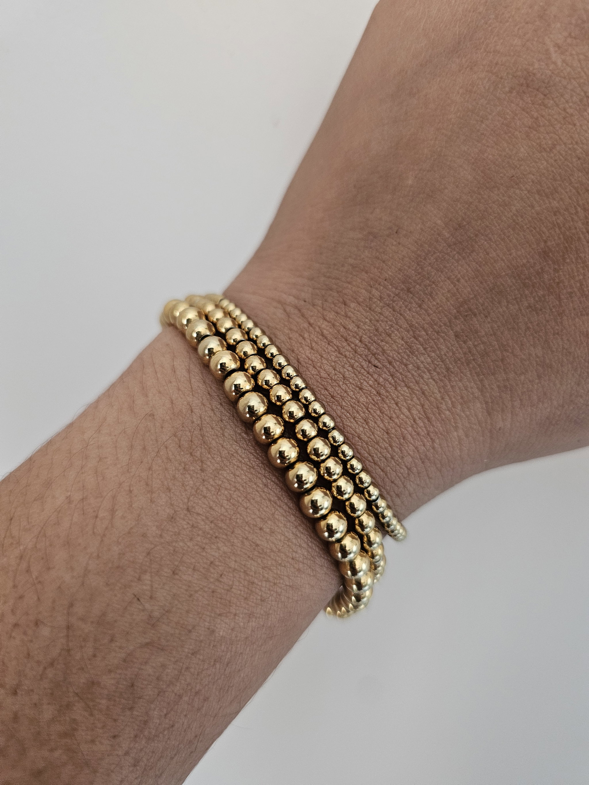 Beaded Bracelet Set - Gold _0