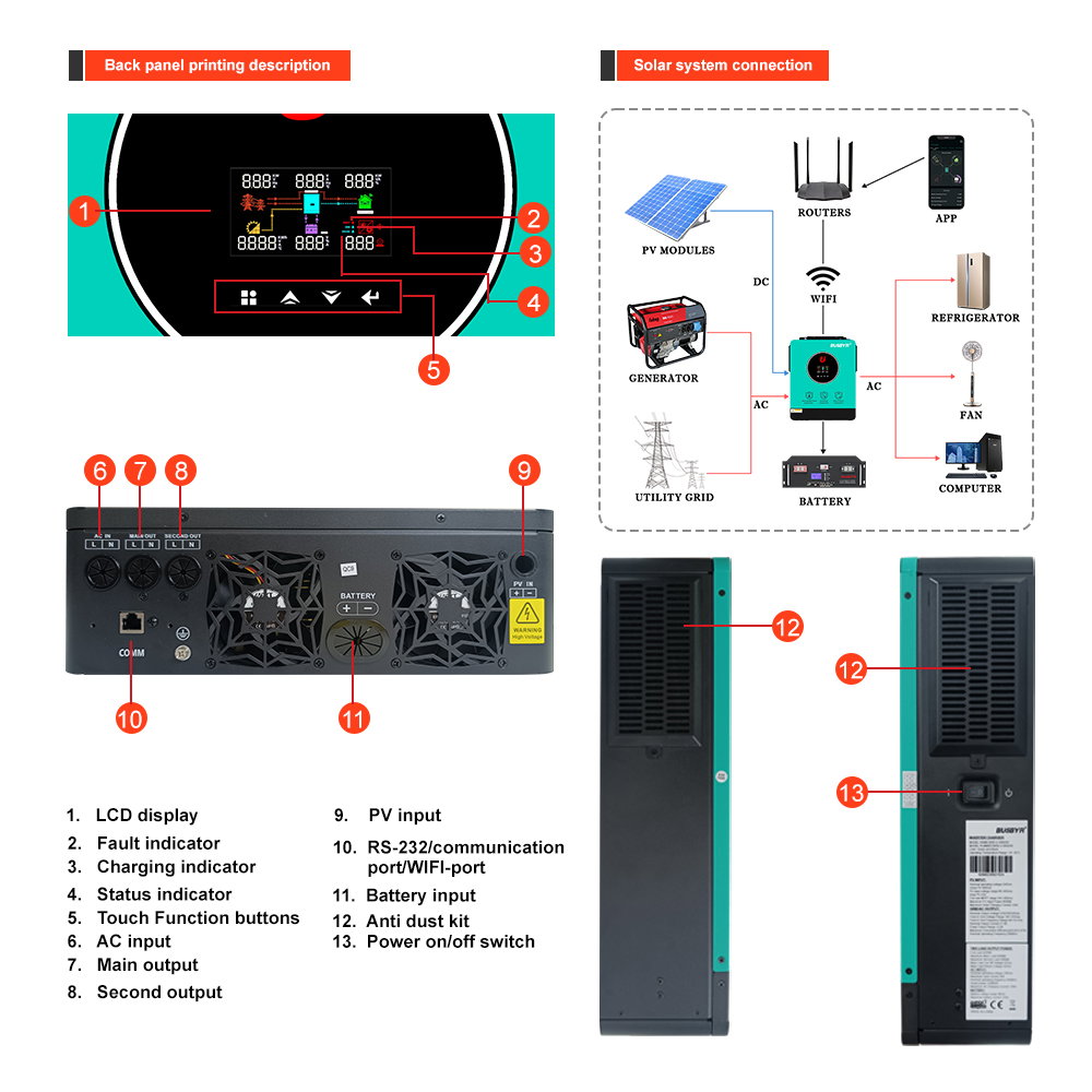  6.2KW HYBRID INVERTER (PRE-ORDER 6200WFROM CHINA) (9 -13 Days Max to arrive in Liberia)_6