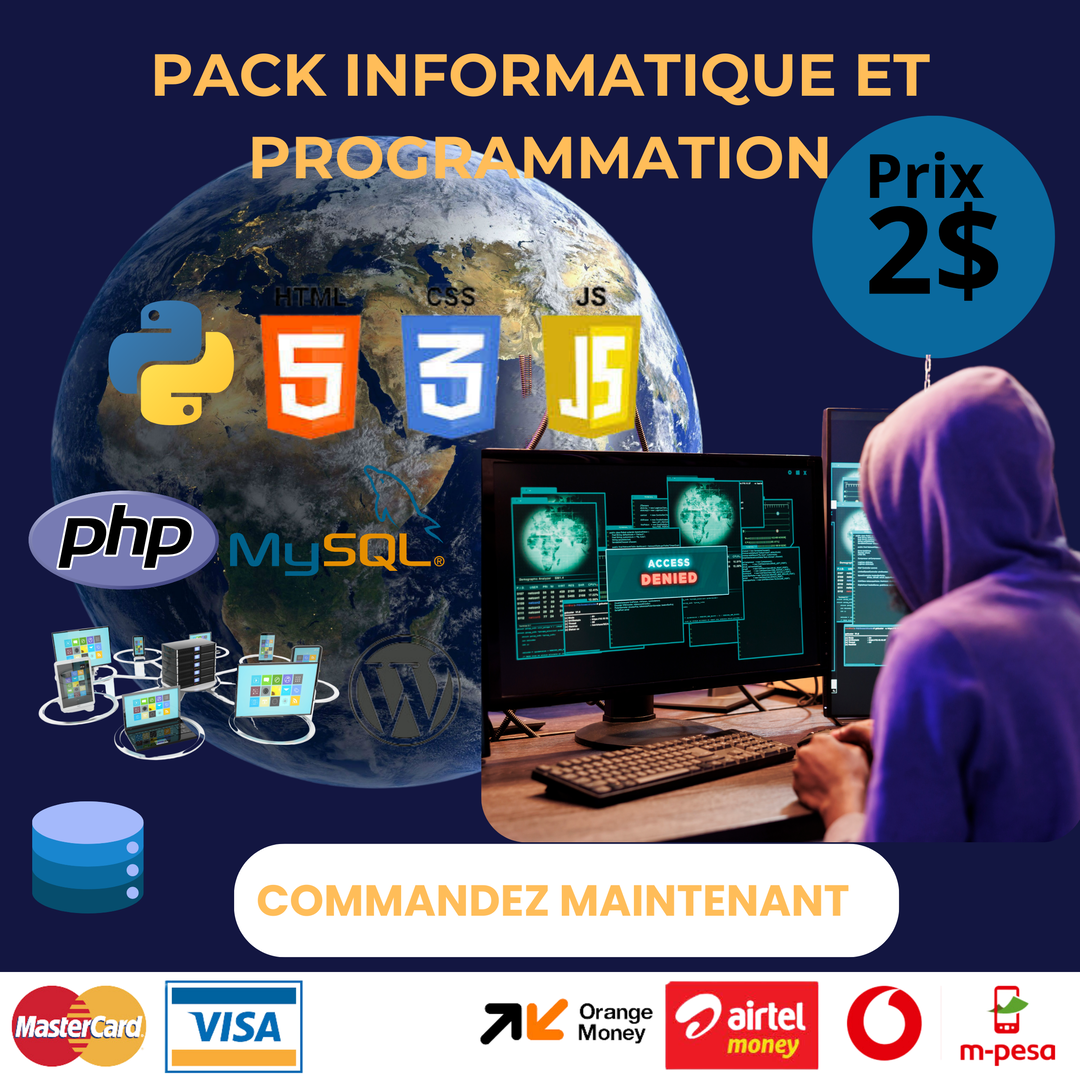 PACK D'APPRENTISSAGE INFORMATIQUE ET PROGRAMMATION 