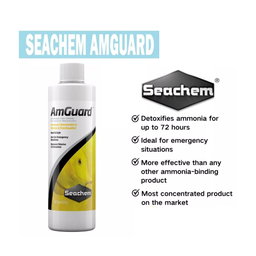 Seachem Water Conditioners Aquarium Aquascape Fish ( Garlic Guard / AmGuard / Betta Basics / Cupramine )