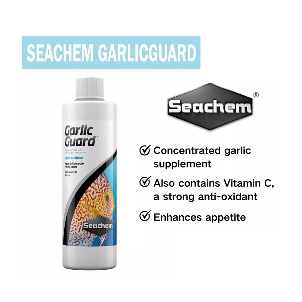 Seachem Water Conditioners Aquarium Aquascape Fish ( Garlic Guard / AmGuard / Betta Basics / Cupramine )_2