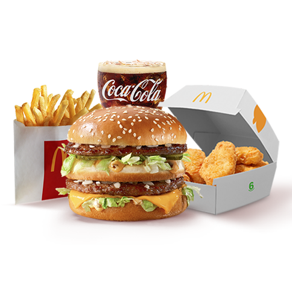 Menu Big Mac + Chicken McNuggets™ (Boite de 6 pcs)