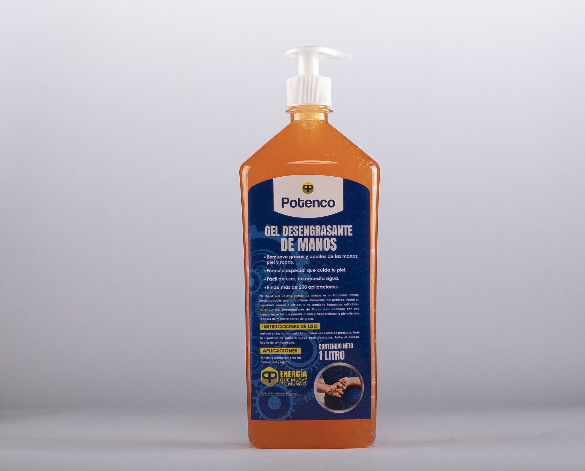 Potenco Gel Desengrasante de Manos - 1 Litro_0