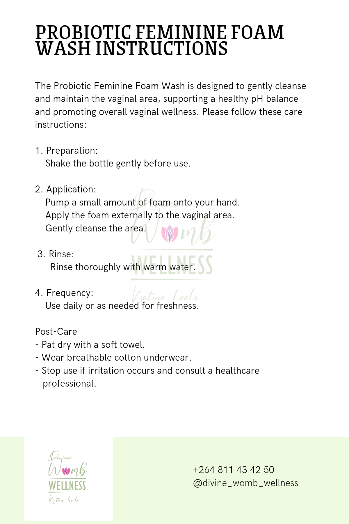 Probiotic Feminine Foam Wash _1