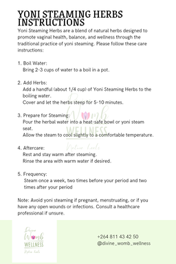 Gentle Steaming herbs
