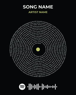 Custom Lyric Design poster - A1 (digital download)