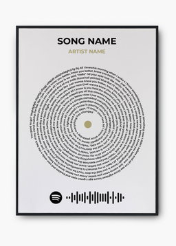 Custom Lyric Design poster - A1 (digital download)