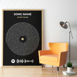 Custom Lyric Design poster - A1 (digital download)