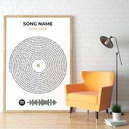 Custom Lyric Design poster - A1 (digital download)