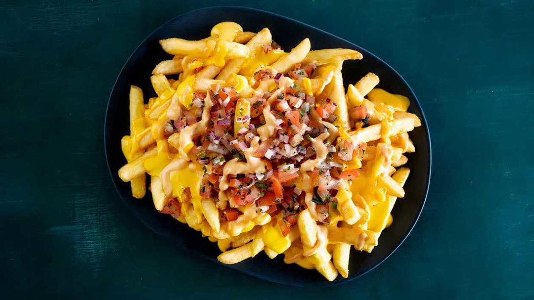 Gooey Cheese Fries with Salsa