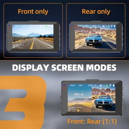 Dash Cam Front and Rear Camera, WiFi Dash Camera for Cars with 64G Card