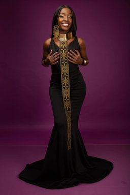 Zulu black and gold necklace set