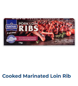 Cooked Marinated Loin Rib Box 
