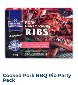 BBQ Pork Cooked Party Pack Ribs 