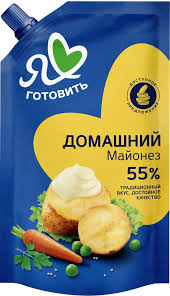 Майонез "Я люблю готовить" домашний 55% 390 мл.дой- пак с доз.