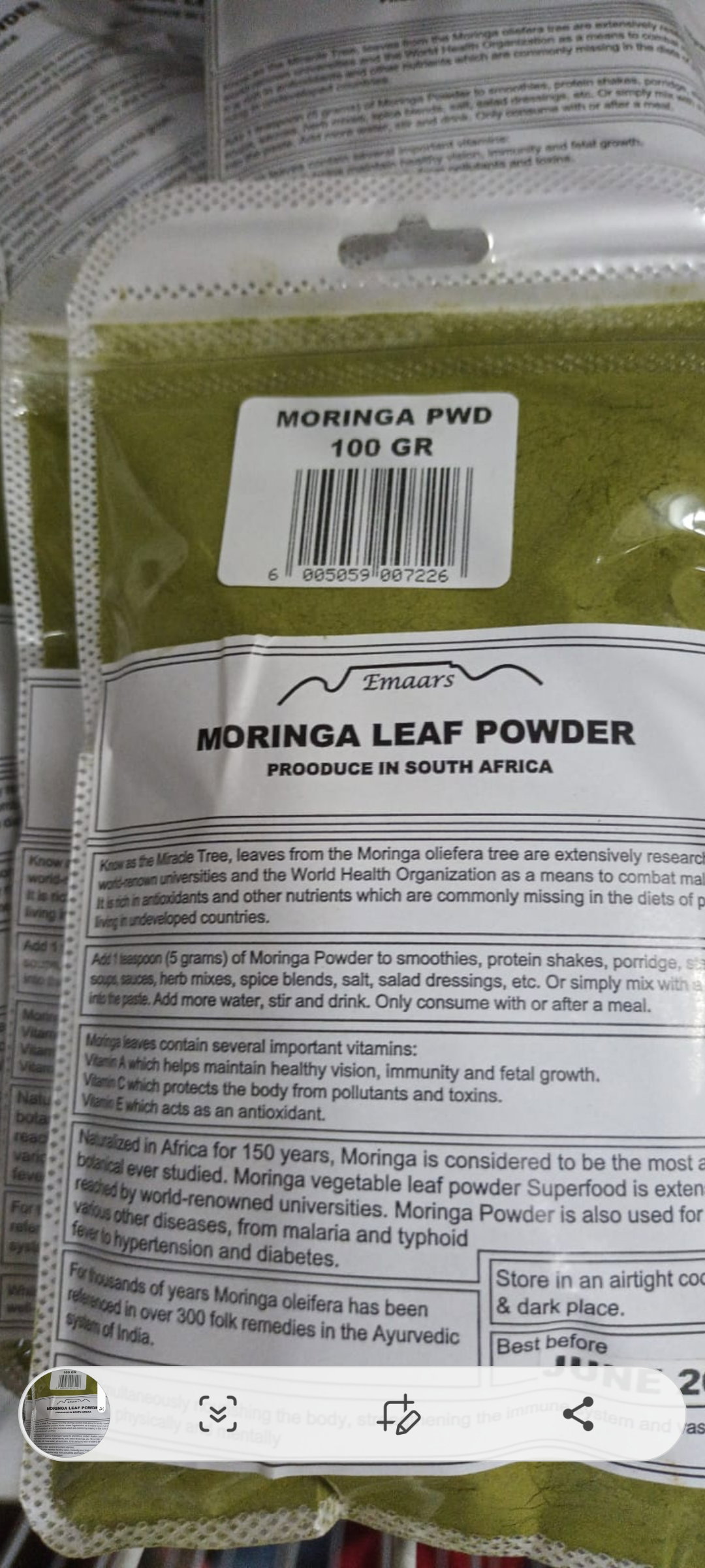 Moringa Powder 100g