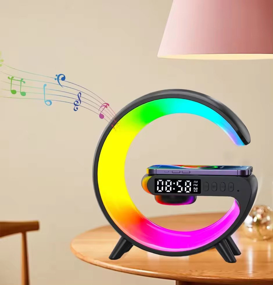 G-SHAPE SPEAKER WITH WIRELESS CHARGER & SMART LIGHT