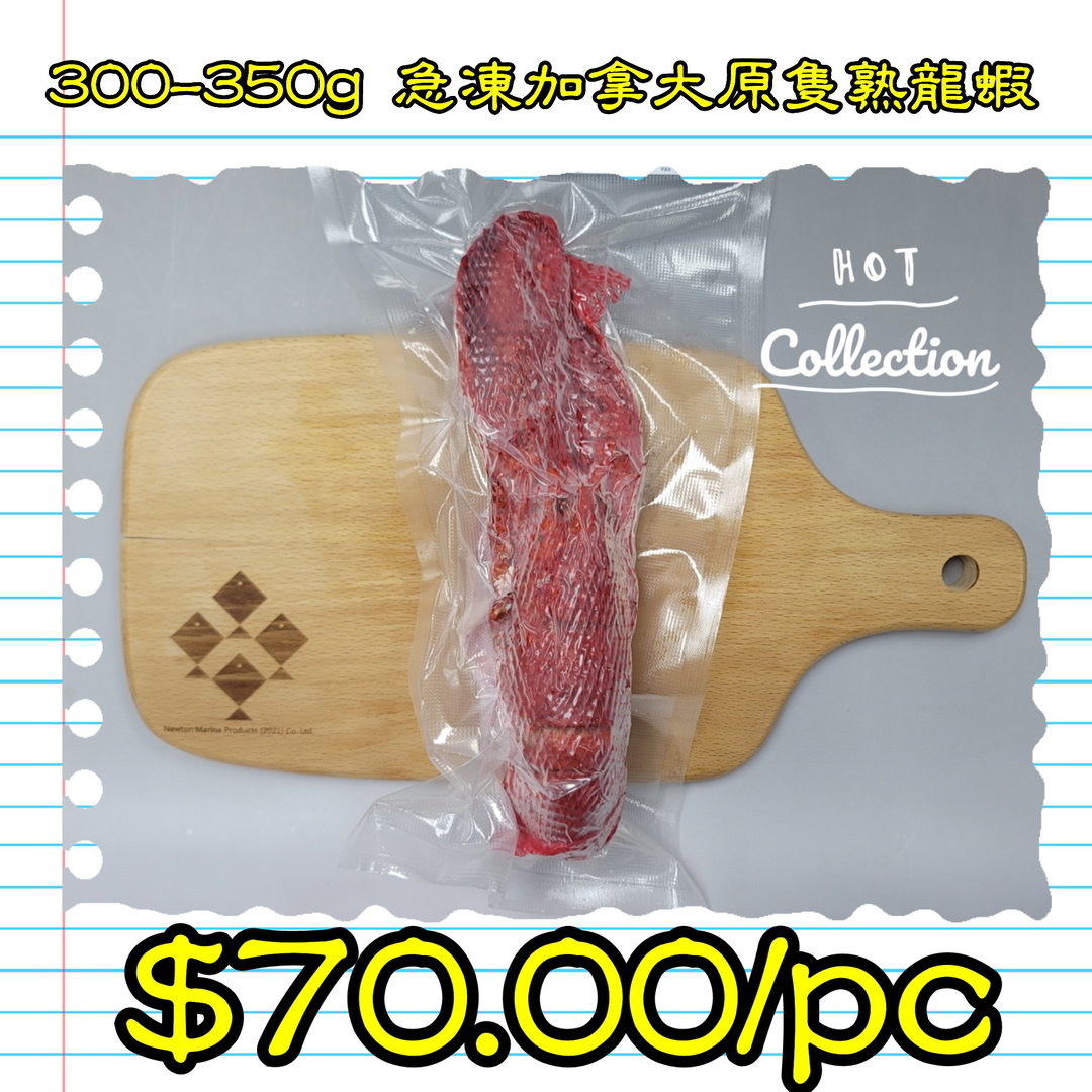 300-350g 急凍加拿大原隻熟龍蝦                     
