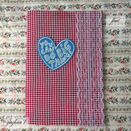 Handmade notebook in gingham