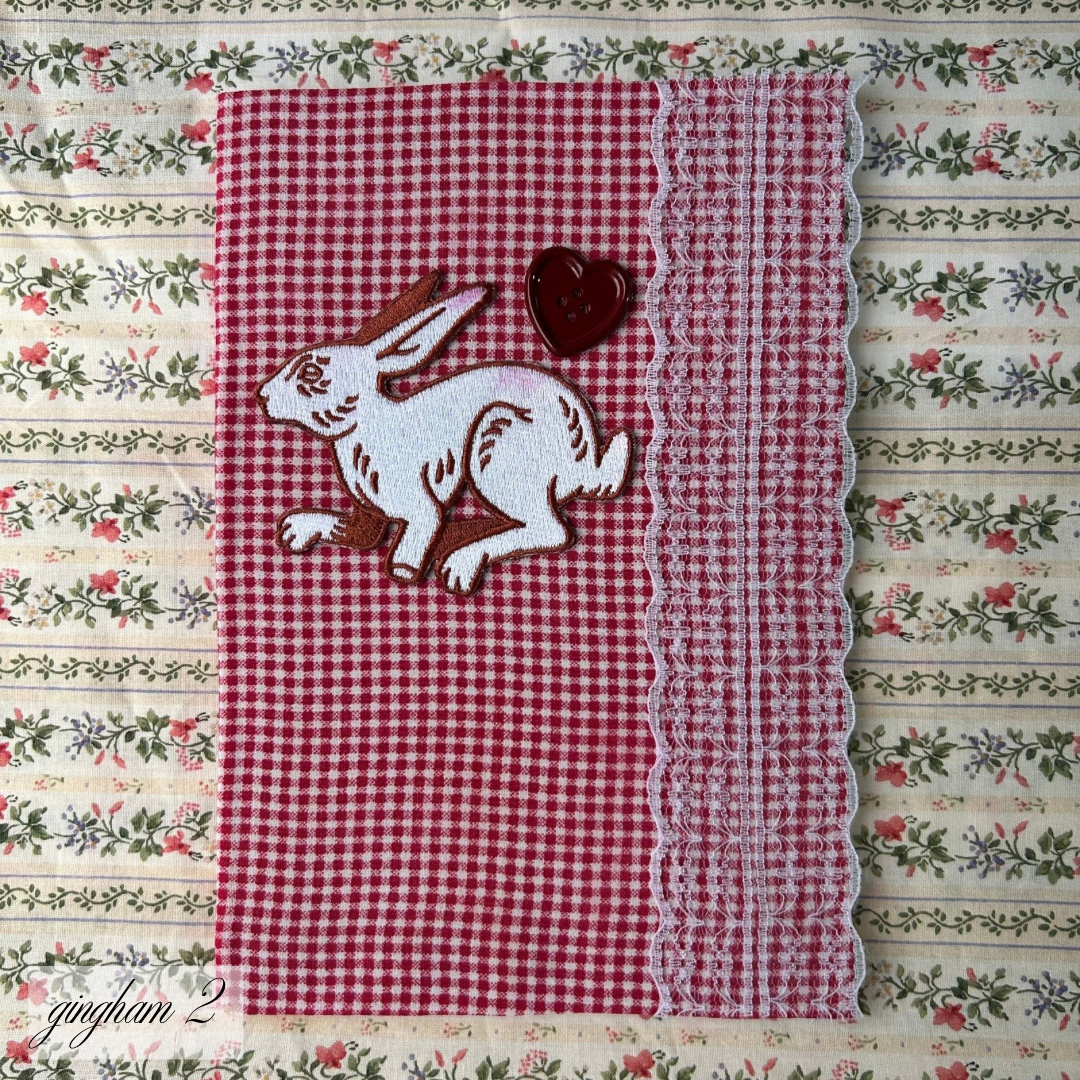 Handmade notebook in gingham_3