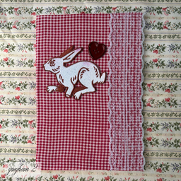 Handmade notebook in gingham