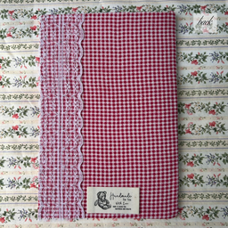 Handmade notebook in gingham