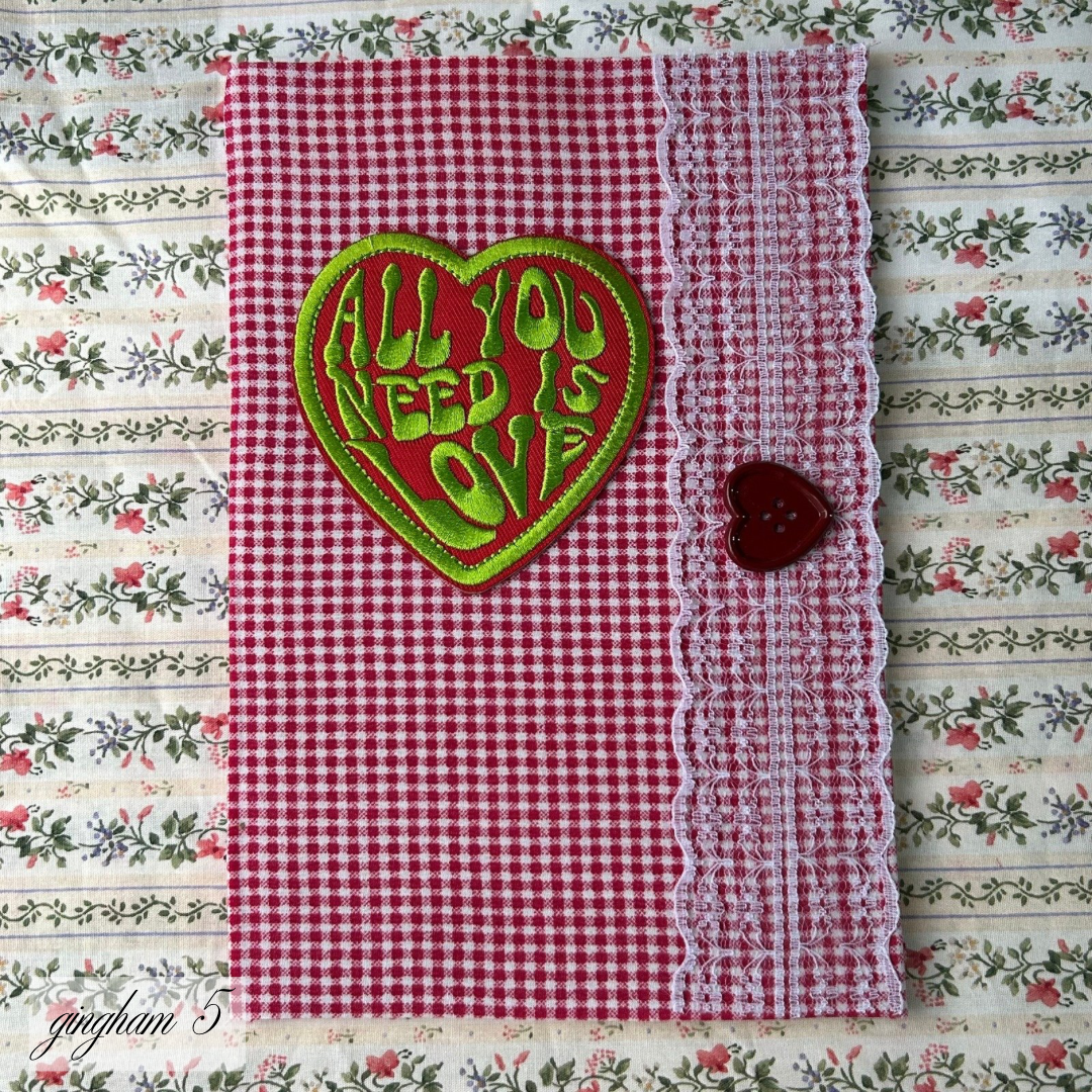 Handmade notebook in gingham_8