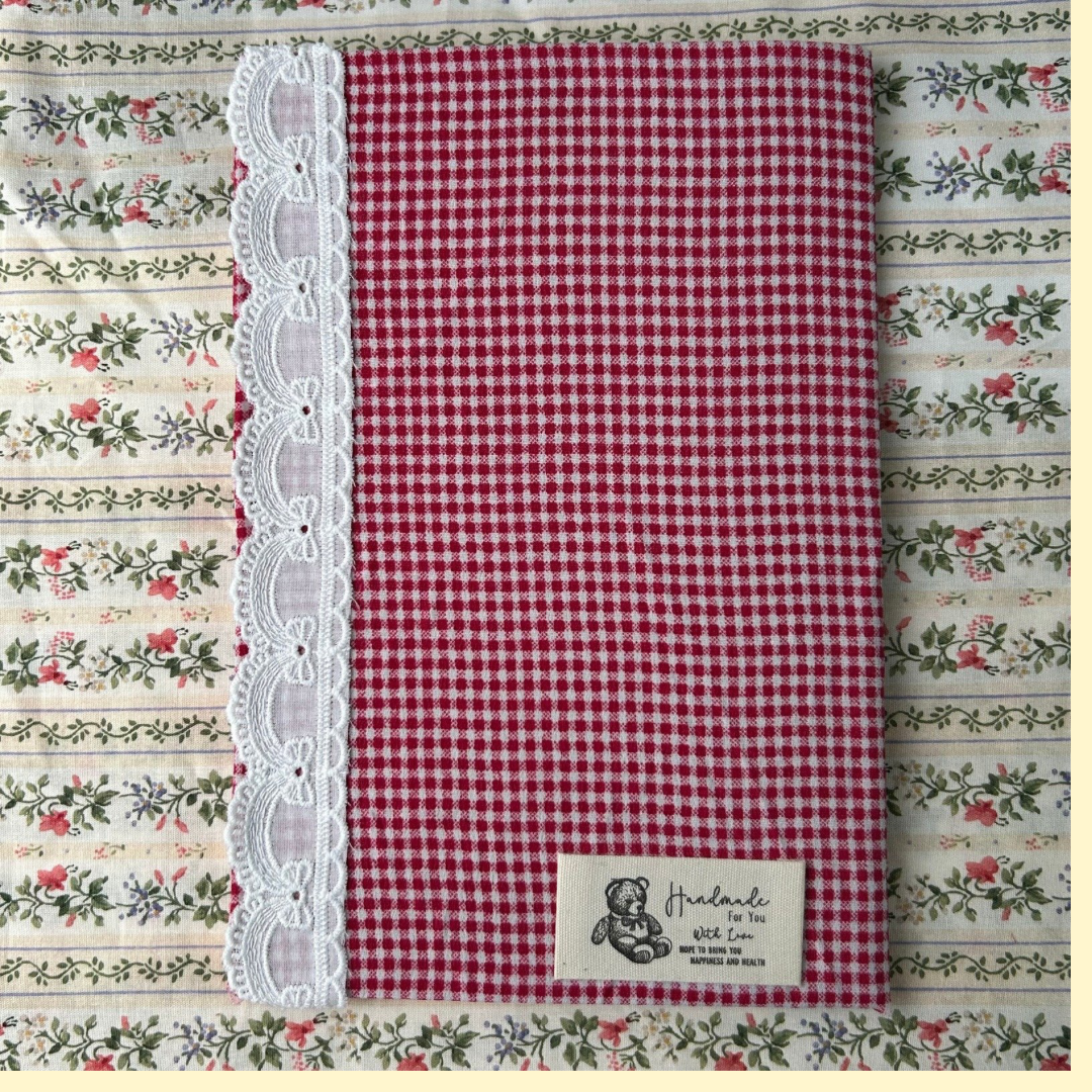 Handmade notebook in gingham_7