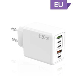 otal 120W USB Charger 5 Ports Type C Fast Charging Mobile Phone Wall Adapter EU/US/UK Plug For iPhone 15 Samsung Xiaomi Huawei