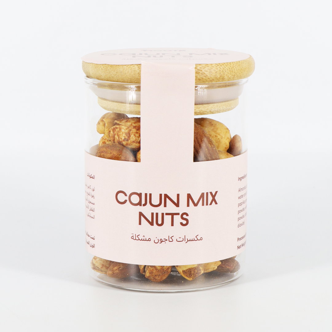 Roots Cajun Mix Nuts Glass Jar 90g