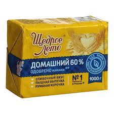 Маргарин "Щедрое Лето Домашний" 1кг  60 %  фольга_0