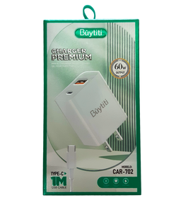 Cargador cubo + cable tipo c