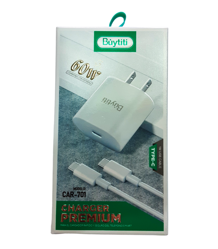 Cargador cubo + cable tipo c _0