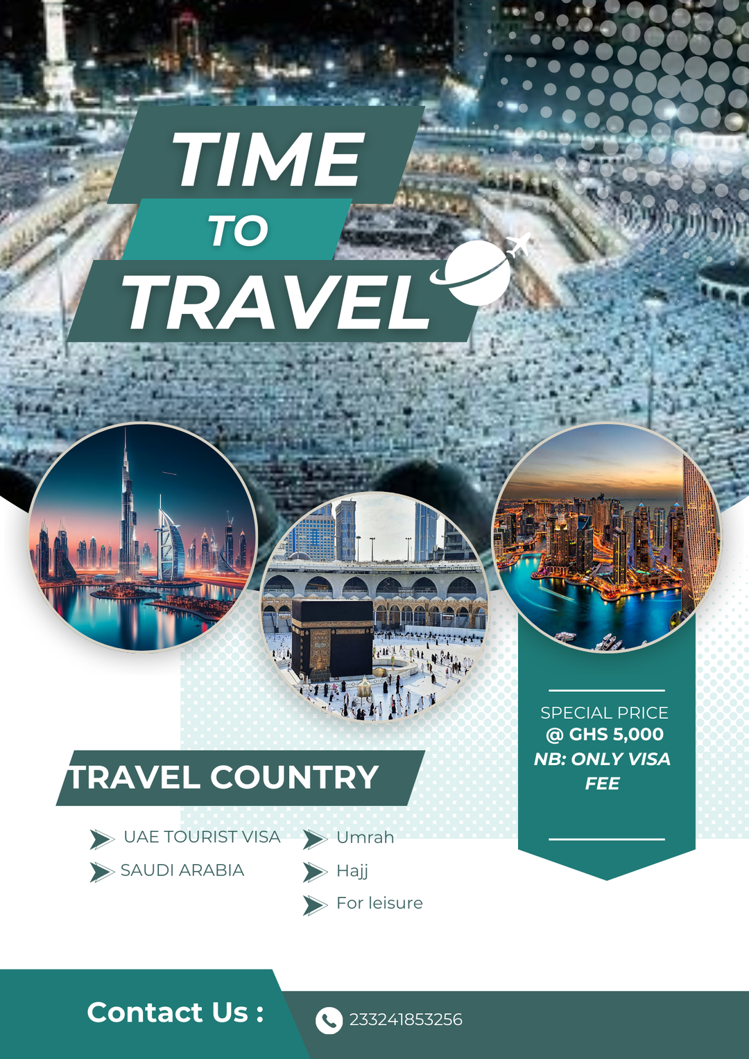 Dubai and UAE 1 year tourist visa @6000GHS