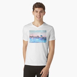 Hamburg Harbour Skyline And Elbe Philharmonic Hall Tri-blend T-Shirt