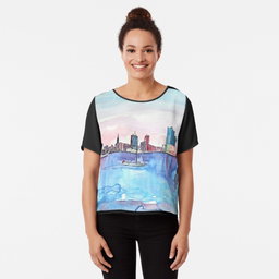 Hamburg Harbour Skyline And Elbe Philharmonic Hall Tri-blend T-Shirt