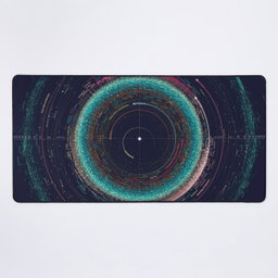 Asteroid Map of the Solar System Mouse Pad