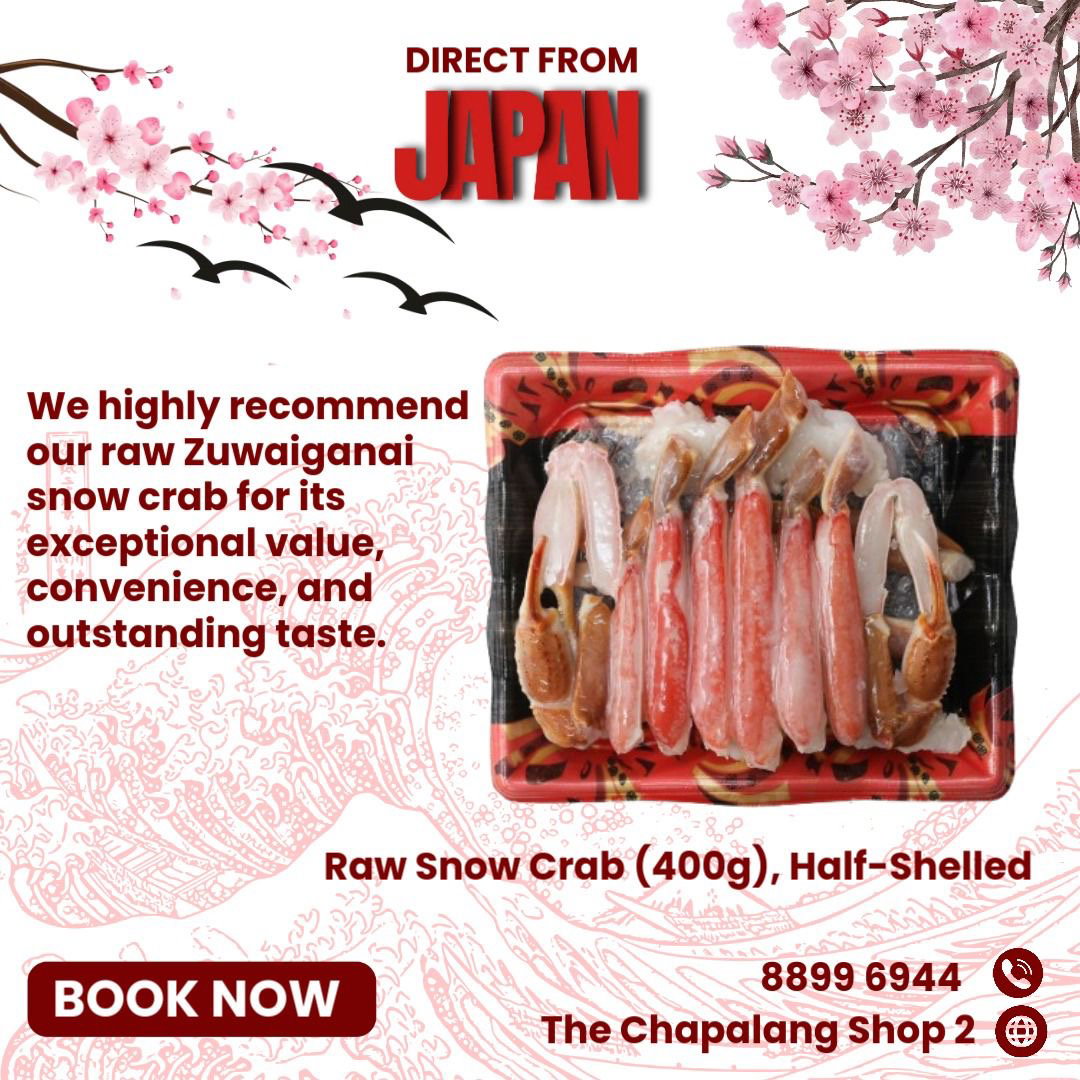 Raw Snow Crab 400 grams Half Shelled_0