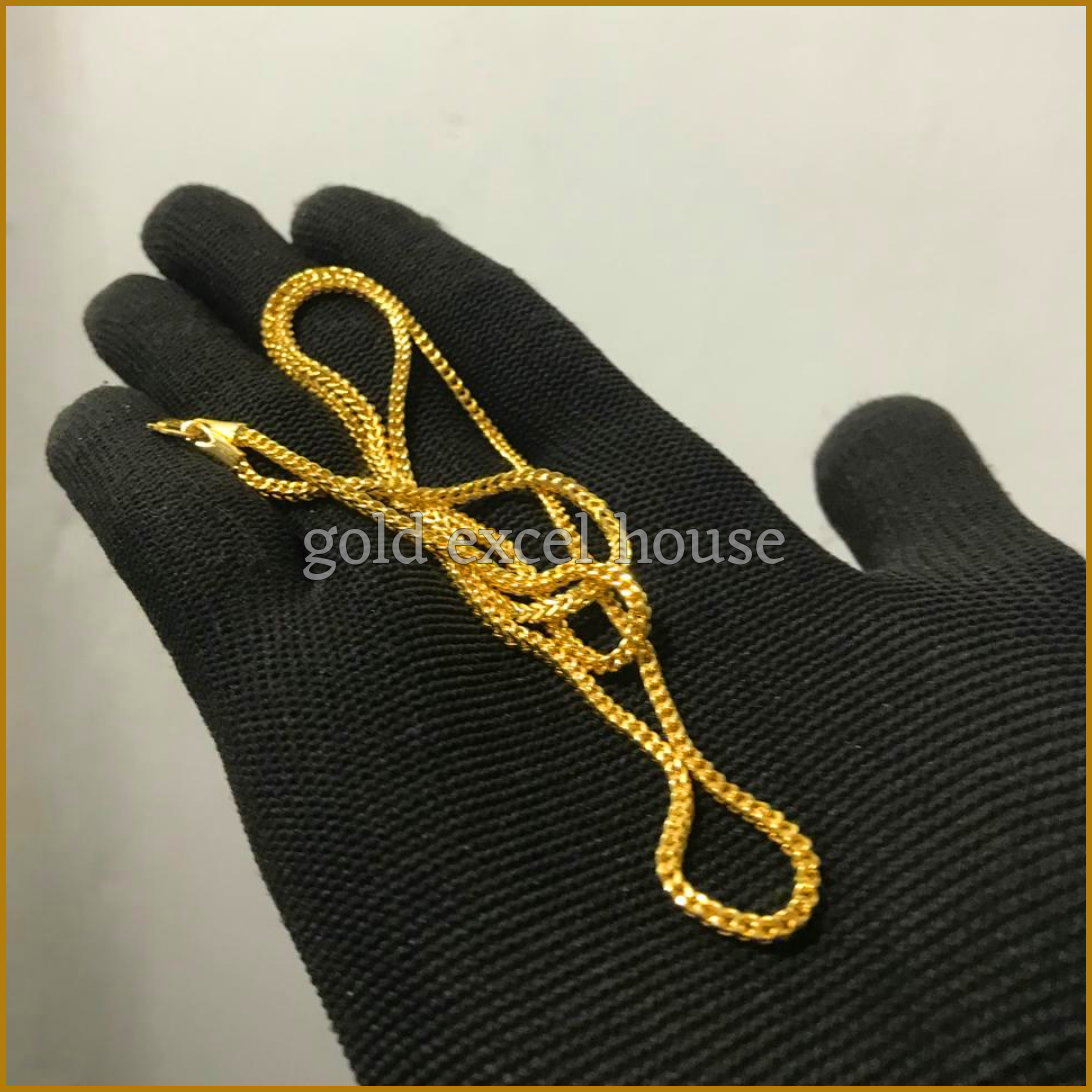 Gold Plated Box Necklace _0