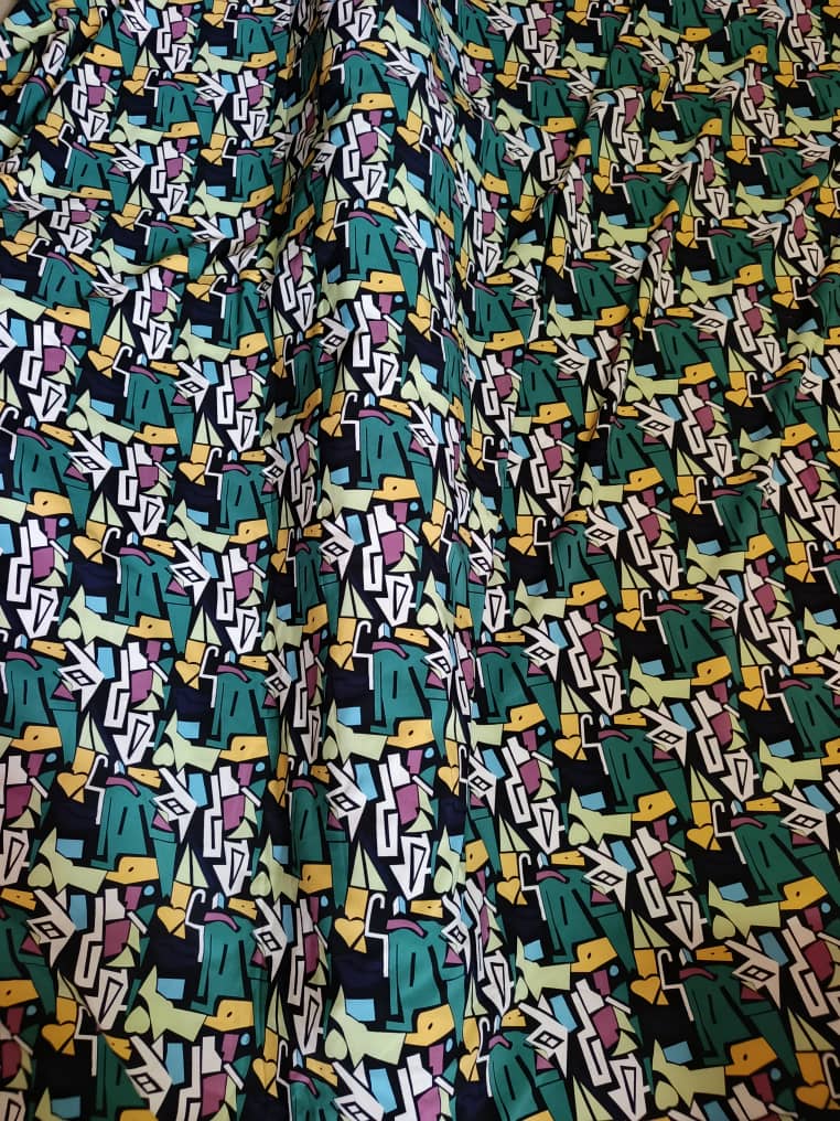 Tissu crêpes pour robes de femmes 4 yards_7